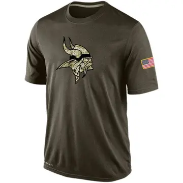 Jacky Chen Minnesota Vikings Men's Legend Olive Salute to Service T-Shirt